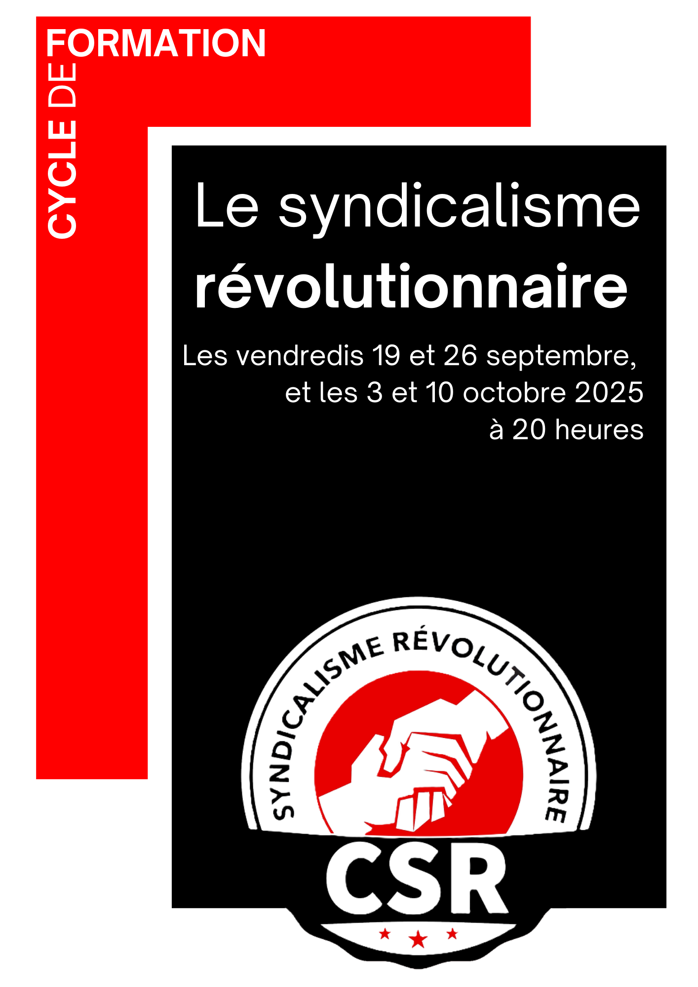 Cycle de formation sur le syndicalisme-révolutionnaire